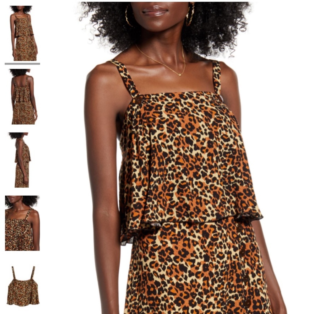 Onyx Leopard Print Crop Top